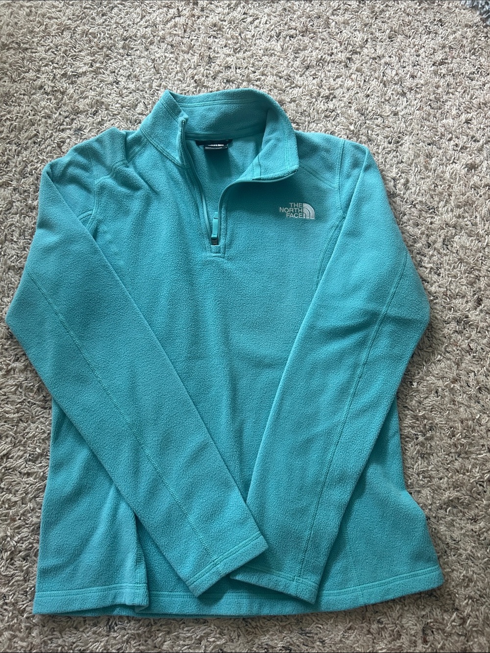The North Face Women's Teal Quarter-Zip Fleece Pullover